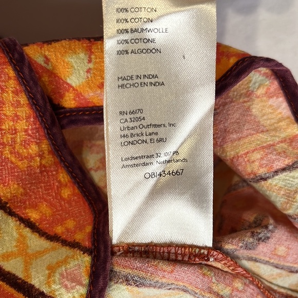 Free People Cleo Wrap Skirt in Rust Combo Size 6 - Picture 10 of 11